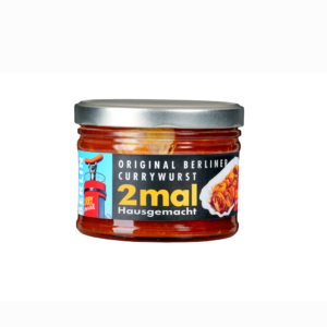 doppelte Currywurst im Glas